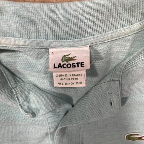 Lacoste Polo Shirt Mens L Blue Tennis Sports Golf Rugby - Picture 9 of 9